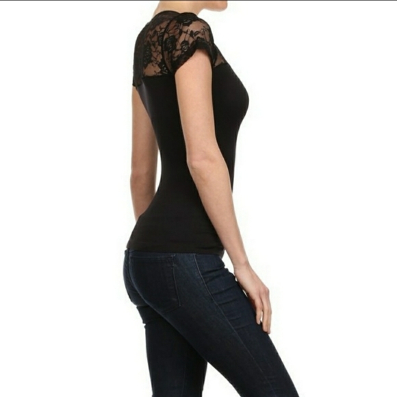 Seamless black lace shirt - Picture 6 of 6